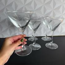 Jogo de taça de vidro para martini com 6 peças 215ml transparente kit conjunto taças drinks - ORIGINAL LINE