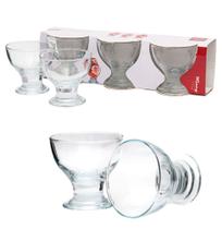 Jogo de taca de vidro redonda para sobremesa fiesta com 3 pecas 235ml