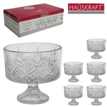 Jogo de Taça de Vidro Redonda para Sobremesa Lyanna Hauskraft com 6 Peças 140 ml