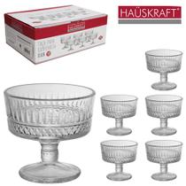 Jogo de Taça de Vidro Redonda para Sobremesa Xian Hauskraft com 6 Peças 240 ml Jogo de Taça de Vidro Redonda para Sobremesa Xian Hauskraft com 6 Peças 240 ml