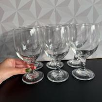 Jogo de taça de vinho de vidro transparente com 6 peças 340ml para cozinha na caixa taças tacas