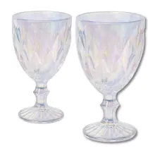 Jogo de taça diamond Vidro Água Vinho - Furta cor 340ml 2 un