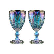 Jogo de taça diamond Vidro Água Vinho - Furta cor 340ml 2 un