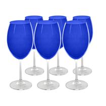 Jogo De Taça Gastro Cristal 580Ml Azul 6 Peças - Bohemia