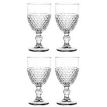 Jogo de Taça Para Agua Suco De Cristal Coração 330ml Lyor 4 Pçs
