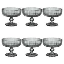 Jogo de Taça Sobremesa Cameratta Cinza 310 ml com 6 peças LHermitage