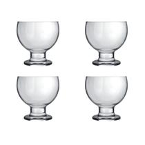 Jogo de Taça Sobremesa Sorvete Vidro Nadir 400ml - Kit 4 un