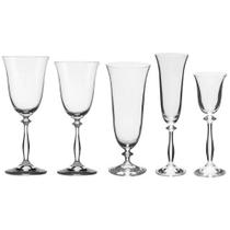 Jogo de Taças 30 Peças Cristal Linha Ângela Bohemia Fullfit