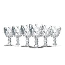 Jogo de Taças Água Diamante Clear 260ml Vidro Class Home