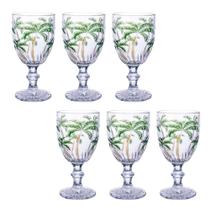 Jogo De Taças Água Palm Tree Colors 260Ml Class Home 6 Peças