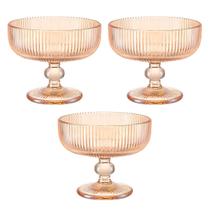 Jogo de Taças Âmbar para Sobremesa 3 Unidades 260ml Wincy