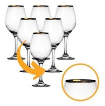 Jogo De Taças Amber Vinho Golden Touch 460ml Pasabahçe 6pçs - Pasabahce