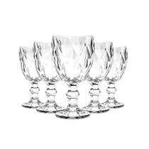 Jogo de Taças Azul com 6 Peças 260ML Original Glass Diamante