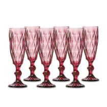 Jogo de Taças Champagne Diamante Lilás 140ML Class Home Jogo de Taças Champagne Diamante Lilás 140ML Class Home
