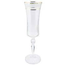 Jogo De Taças Champanhe Espumante Grace 190ml Kit 4 Peças Cristal Decorado Friso Dourado Jogo De Taças Champanhe Espumante Grace 190ml Kit 4 Peças Cristal Decorado Friso Dourado