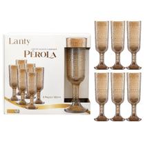 Jogo de Taças Champanhe Pérola Âmbar 6 Peças 160ml Vidro Haste Mesa Posta Elegante Jantar Bebidas Presente Luxo Cozinha Jogo de Taças Champanhe Pérola Âmbar 6 Peças 160ml Vidro Haste Mesa Posta Elegante Jantar Bebidas Presente Luxo Cozinha