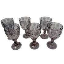 Jogo de Taças Copos Cristal Ecológico Diamond 340ml Com 6 Peças