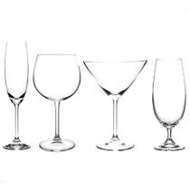 Jogo de Taças Cristal 24 Peças Cerveja Champanhe Vinho Martíni Bohemia