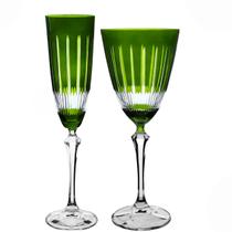 Jogo de Taças Cristal Lapidadas Elizabeth Verde 2un Bohemia Jogo de Taças Cristal Lapidadas Elizabeth Verde 2un Bohemia
