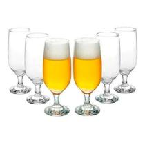 Jogo De Taças De Cerveja De Vidro 300ml Conjunto Kit 6 Pcs