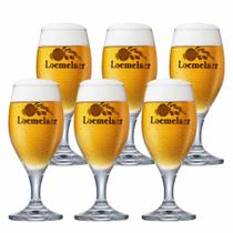 Jogo de Taças de Cerveja Rótulo Frases Loemelaer Cristal 260ml