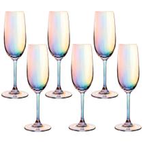 Jogo de Taças de Champagne Furta Cor de Cristal com Titânio Dom Paris 230ml 6 peças - Seu Lar Jogo de Taças de Champagne Furta Cor de Cristal com Titânio Dom Paris 230ml 6 peças - Seu Lar