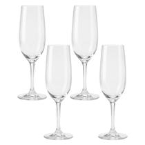 Jogo de Taças de Champanhe de Cristal com Titânio Dom Paris 235ml 4 peças - Seu Lar