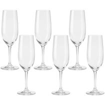 Jogo de Taças de Champanhe de Cristal com Titânio Dom Paris 235ml 6 peças - Seu Lar