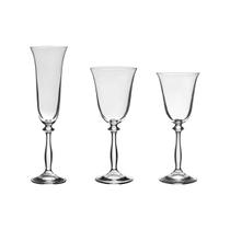 Jogo de Taças De Cristal Bohemia Angela 18 Peças Jogo de Taças De Cristal Bohemia Angela 18 Peças