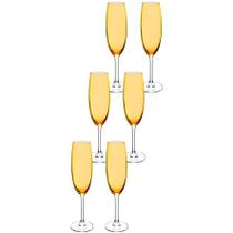 Jogo De Taças De Cristal Bohemia Gastro Para Champanhe Verde 220 Ml 06 Peças