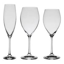 Jogo de Taças de Cristal Bohemia Para Champanhe e Vinho Sophia 18 Peças Jogo de Taças de Cristal Bohemia Para Champanhe e Vinho Sophia 18 Peças