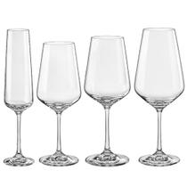 Jogo de Taças De Cristal Bohemia Sandra 24 Peças Jogo de Taças De Cristal Bohemia Sandra 24 Peças