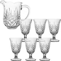 Jogo De Taças De Cristal Com Jarra Dublin 1,5 Litros
