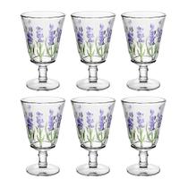 Jogo de Taças de Cristal Lavanda Hand Painting - Lyor Jogo de Taças de Cristal Lavanda Hand Painting - Lyor