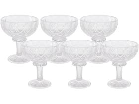 Jogo de Taças de Sobremesa de Cristal 260ml 6 Peças Wolff Mesa