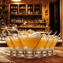 Jogo de Taças de Sobremesa de Vidro New Egito (6 Taças + 6 Colheres) 225ml - Ruvolo Jogo de Taças de Sobremesa de Vidro New Egito (6 Taças + 6 Colheres) 225ml - Ruvolo