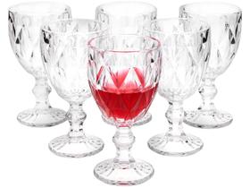 Jogo de Taças de Vidro 240ml 6 Peças - Casambiente Diamond Jogo de Taças de Vidro 240ml 6 Peças - Casambiente Diamond