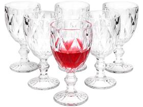 Jogo de Taças de Vidro 240ml 6 Peças - Casambiente Diamond