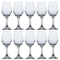 Jogo de Taças de Vidro Água E Vinho Tinto 365ml Luxo - 10 UN