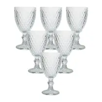 Jogo de Taças de Vidro Bico de Abacaxi Transparente 300ml 6 peças - Casambiente Jogo de Taças de Vidro Bico de Abacaxi Transparente 300ml 6 peças - Casambiente