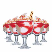 Jogo de Taças de Vidro Florida Para Sobremesa 750ml 6 Pcs Ruvolo