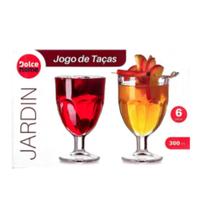 Jogo de Taças de Vidro Jardin 6 Peças 300 Ml Dolce Home - 7899931504854