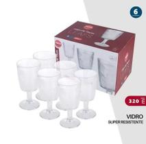 Jogo de taças de vidro leafs kit com 6 peças - 320ml - DOLCE HOME