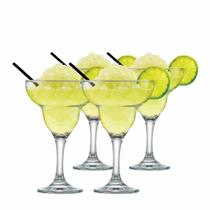 Jogo de Taças de Vidro Margarita Para Drink 300ml 4 Pcs Ruvolo