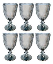 Jogo de taças de vidro milbali c/6pcs 320ml- grafite
