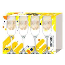 Jogo de taças de vidro One para champagne 200 ml 04 peças - Ruvolo - Ruvolo