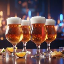 Jogo de Taças de Vidro Panama Para Cerveja 400ml 4 Peças Ruvolo