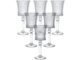 Jogo de Taças de Vidro para Água e vinho Transparente 260ml 6 Peças Hauskraft Graffiato