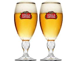 Jogo de Taças de Vidro para Cerveja Stella Artois 2 Unidades de 250ML
