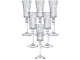 Jogo de Taças de Vidro para Champanhe Transparente 150ml 6 Peças Hauskraft Graffiato